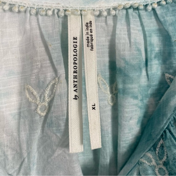 Anthropologie tie dye embroidered lace blouse - Picture 6 of 10